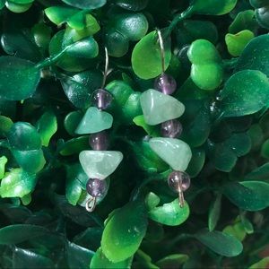 handmade artisan amethyst dangle earrings